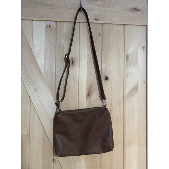 Joy Susan | Brown Vegan Leather Cross Body Purse - Picture 2 of 11